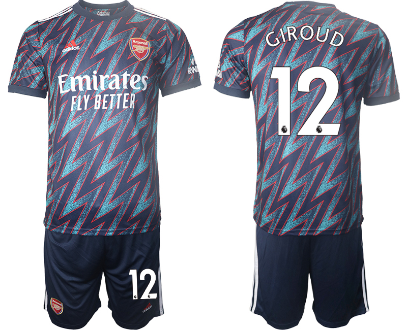 Men 2021-2022 Club Arsenal away blue #12 Soccer Jersey